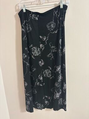 American Rag Black Floral Maxi Skirt